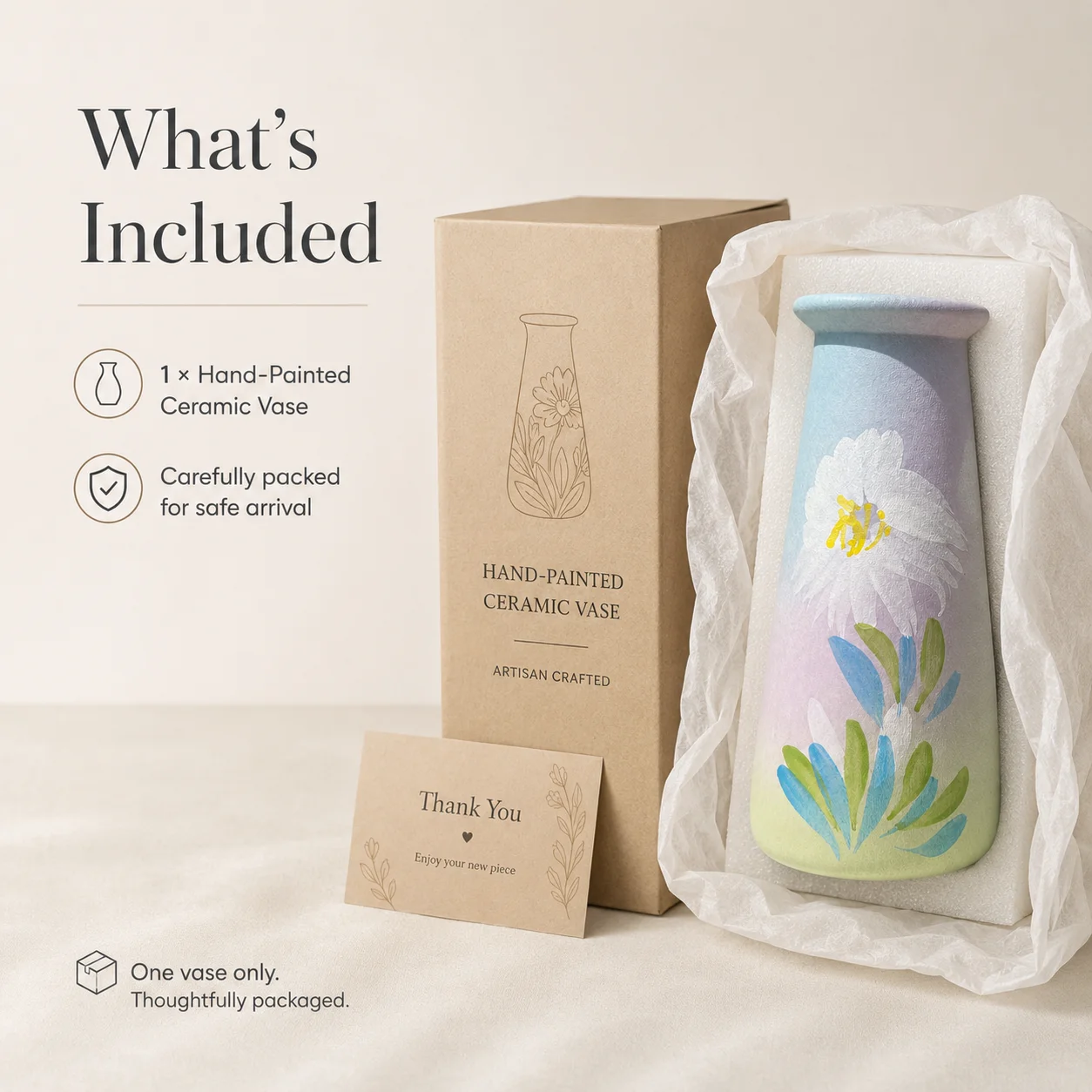Hand Painted Ceramic Vase 6