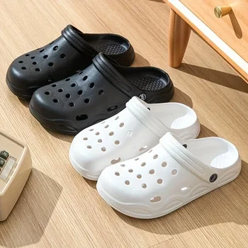 Summer Hollow Out Closed Toe Beach Sandals Women Lightweight Anti Slip EVA Clogs Slippers Woman Comfort Soft Sole Garden Shoes 1