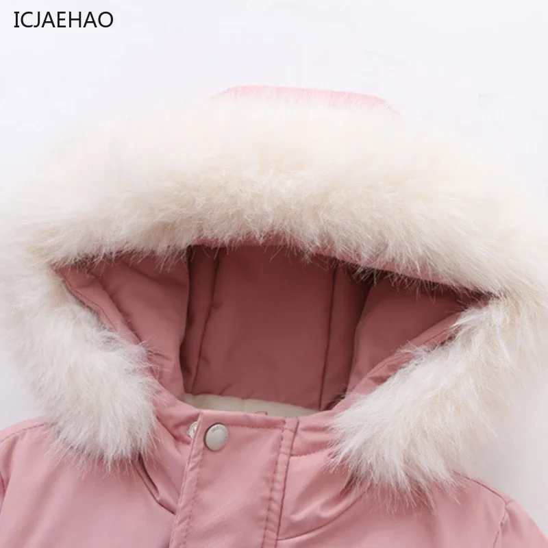 Girls Boys Skiing Waterproof Clothing Solid Color Thin Baby Romper Winter Fashion Trend Outdoor Clothes Winter