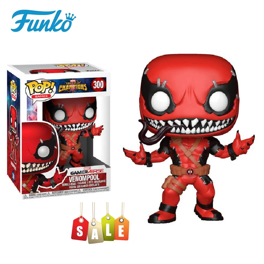 Rock-Bottom Price Funko Pop Games Venompool #300 Venom #82 Modello Bobble-Head Figure Giocattolo Da Collezione Giocattoli Per Bambini Regali