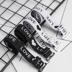 Fashion Letter Print Bra Straps Adjustable Underwear Strap Intimate Accessories DIY Women Vest Bra Straps Accessories