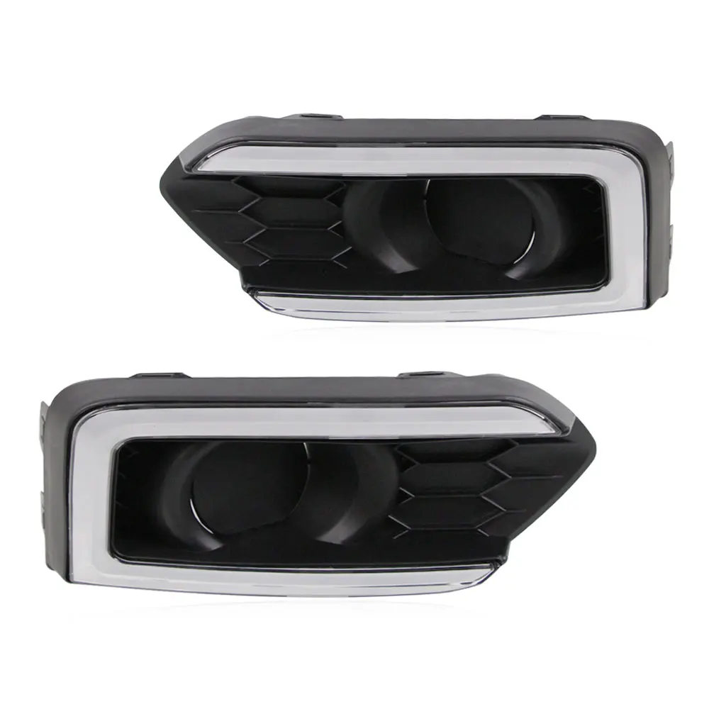 thumbnail image 1 of CSCSNL 2 piezas de luces LED de circulación diurna para Honda City Grace 2017 2018 2019, cubierta de luz antiniebla DRL con señal de giro amarilla, luces antiniebla, 1 of 5