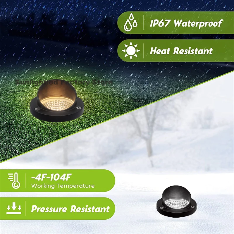 8pack LED Underground Lamp Waterproof In-Ground Light Buried Light Landscape Lighting for Path Deck Garden Outdoor Lamp 12V 220V led underground light