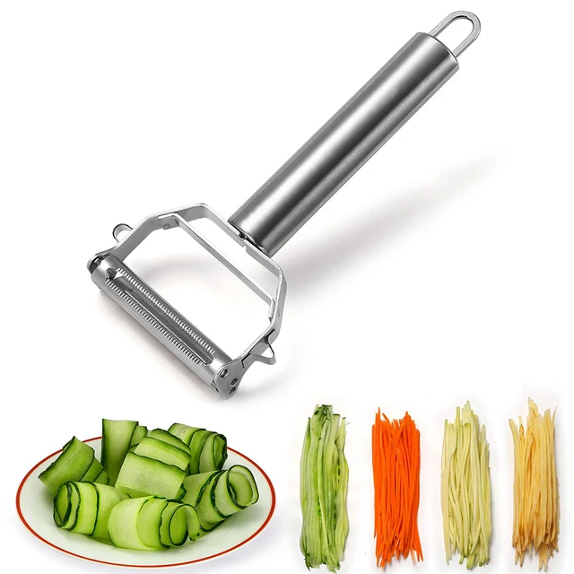 1pc 2-in-1 Stainless Steel Fruit Peeler, Julienne Slicer And Peeler, Can Be  Used For Slicing And Dicing