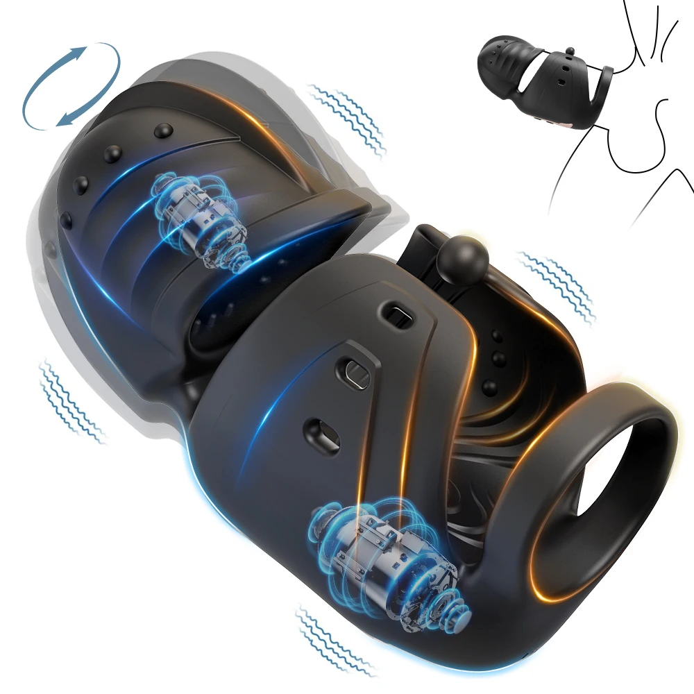 Male Sex Toys Vibrator Masturbators Penis Stroker 10 Vibrating 360° Rotation Blowjob Training Mens Adult Supplies Toys for Men