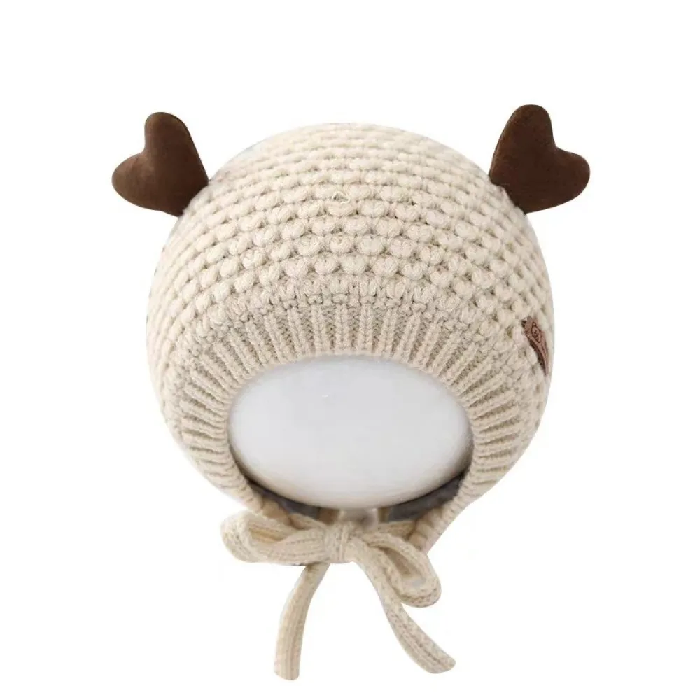 Cute Love Knitted Hat Keep Warm Windproof Ear Protection Hat Ear Protection Thickened Winter Cap Children Boy Girl