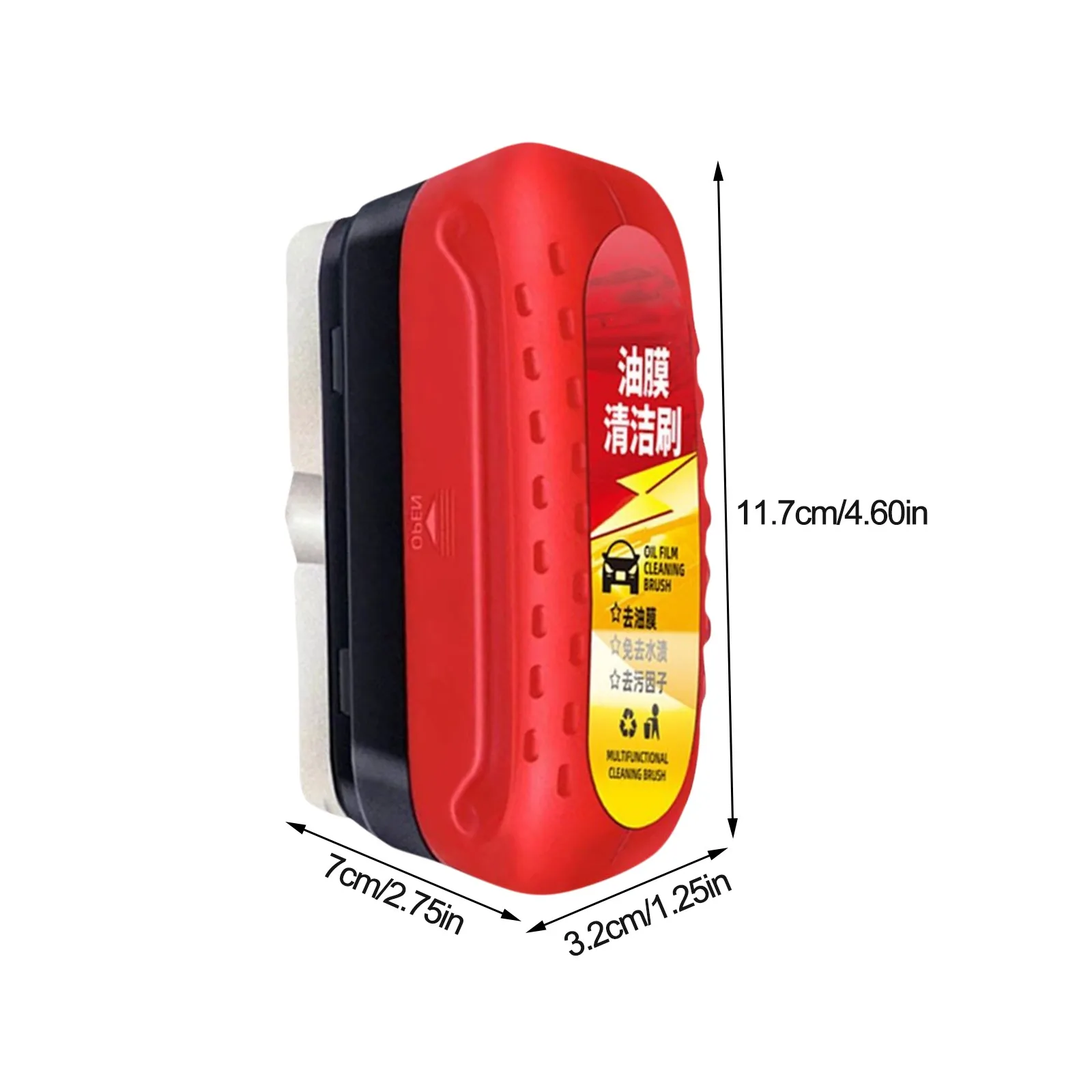 Car Glass Oil Film Cleaner-Car Windshield Oil Film Cleaner, Cleaning Brush, Glass Remover 120ml