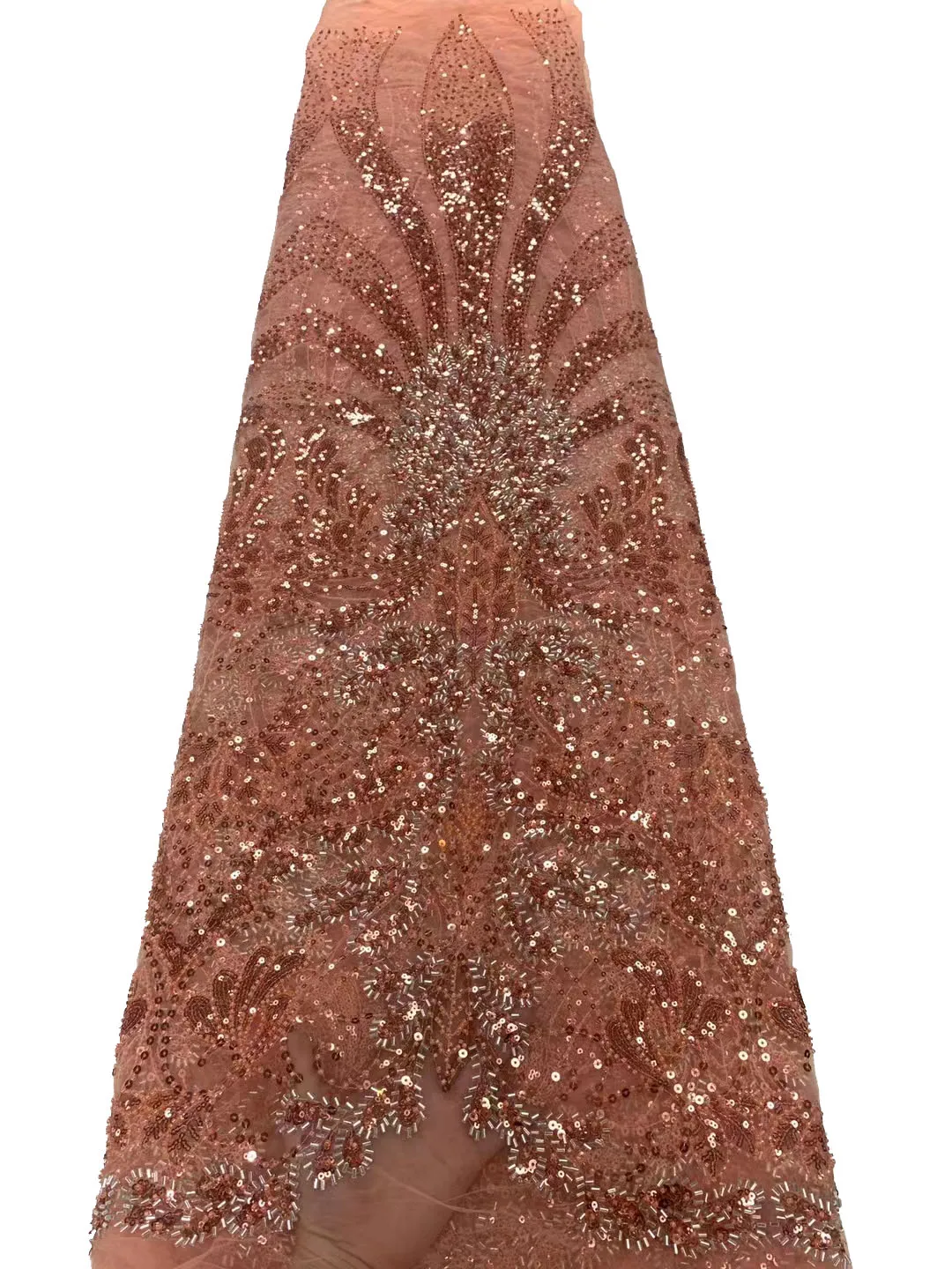 

2023 нигерийская роскошная кружевная сетка с бусинами, вышивка блестками, Африканское женское платье высокого качества, модное платье для подиума/5 ярдов