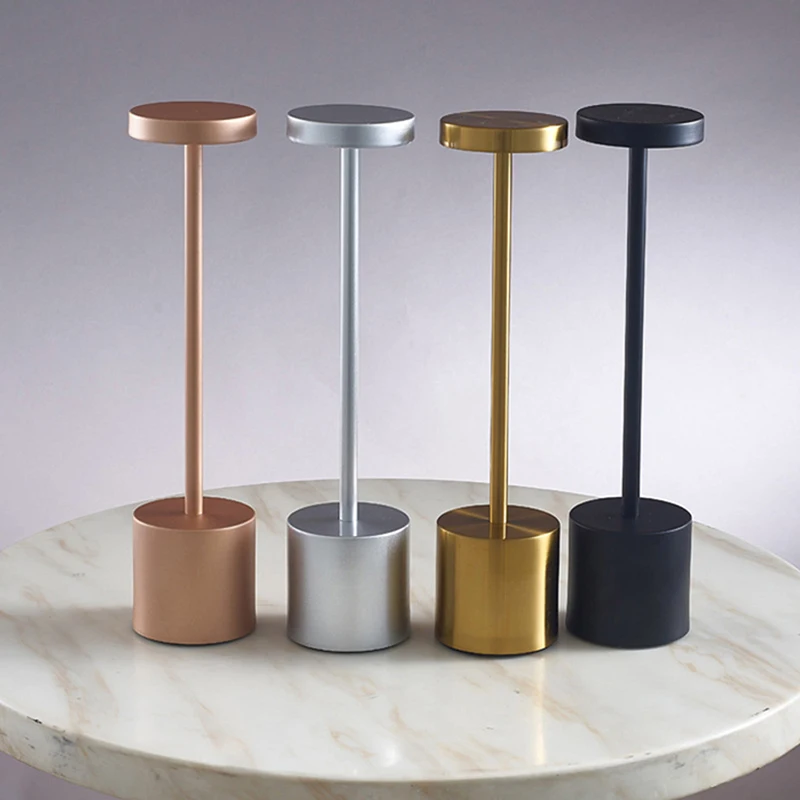 

LED Rechargeable Table Lamps Touch Dimmable Night Light Beside Desk Accessories for Bar Restaurant Hotel Living Room Decoration