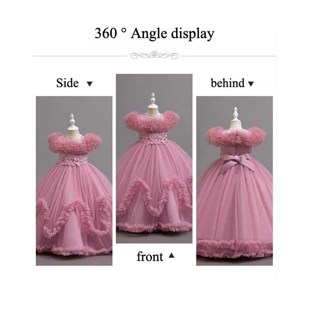 فستان الأميرة الأنيق للفتيات لحفلات أعياد الميلاد...