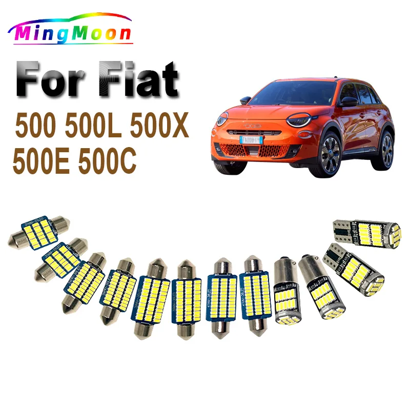 Canbus Per Fiat 500 500L 500X 500E 500C 2007-2018 Veicolo Led Mappa Interna Dome Kit Luce Bagagliaio Accessori Per L'Illuminazione Dell'Auto