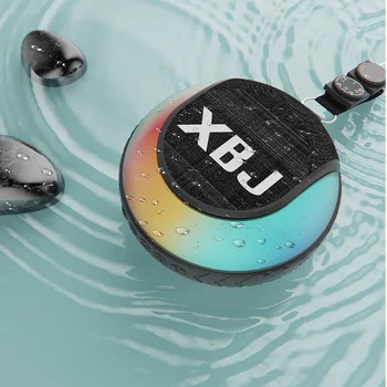 XBJ Portable Bluetooth Speaker Waterproof Shower Speaker with LED Light,Floating,True Wireless Stereo for outdoor Kayak Beach 1