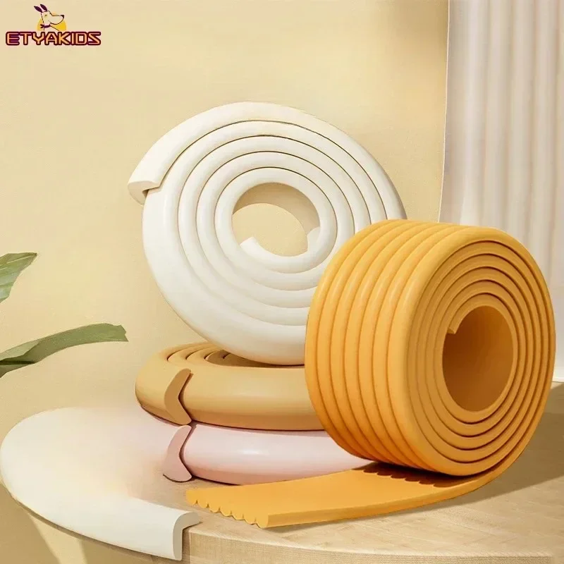 2m New Shape Extra Thick Baby Safety Furniture Table Protector Edge Corner Desk Cover Protective Tape Foam Corners Bumper Guard Silicone Table Corner Protector Table Corner Protector Table Edge Protector Furniture Anti Collision Strip