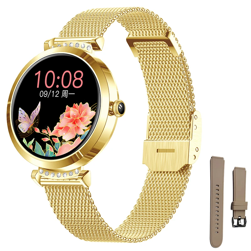 IP68 Waterproof Smart Watch Women Lovely Bracelet Heart Rate Monitor Sleep Monitoring Smartwatch Ladies Connect IOS Android+Gift 