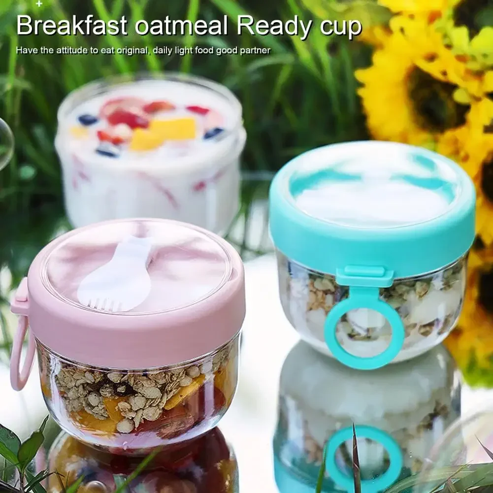 20Oz Overnight Oats Container With Lid And Spoon - Portable Oatmeal Breakfast Cup For On-The-Go Durable Easy To Use