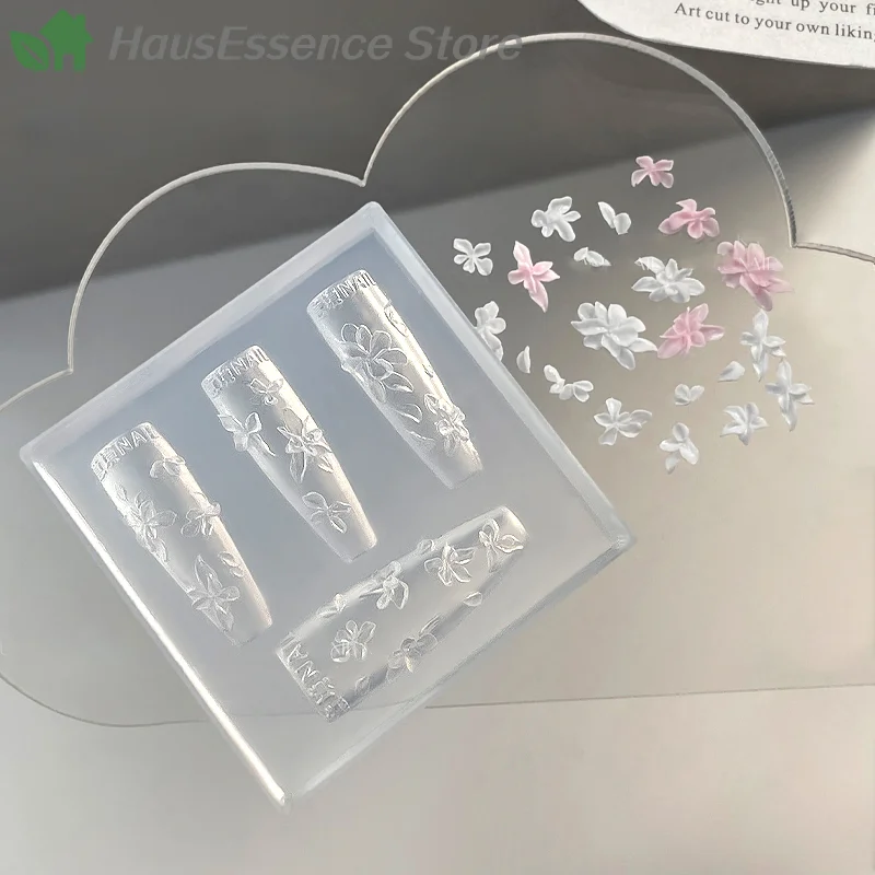 ※3D 꽃 네일 케어 몰드 DIY 실리콘 도구 꽃잎 디자인 레진 몰드 아트워크 ..