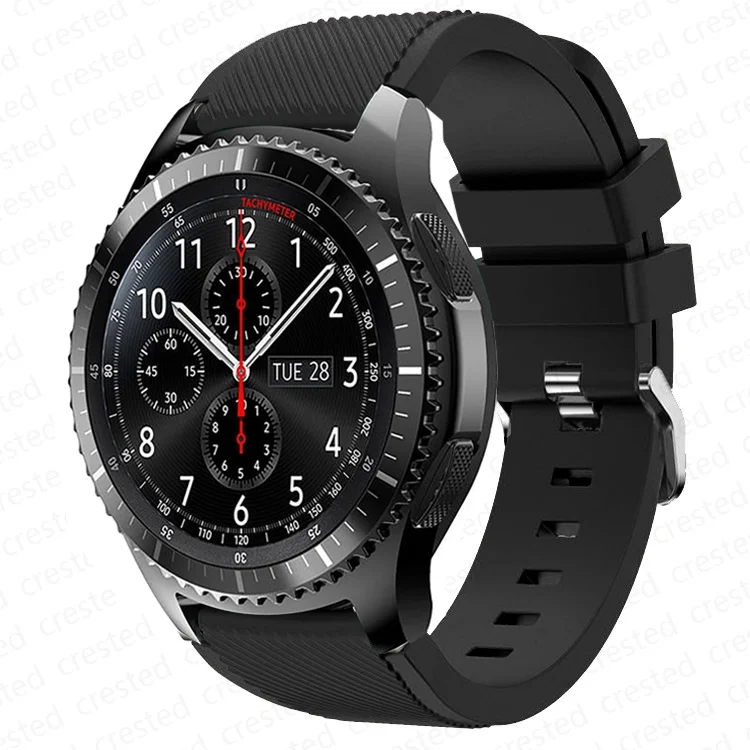 Silicone Sports Watch Band, 20mm/22mm Adjustable Strap Bracelet