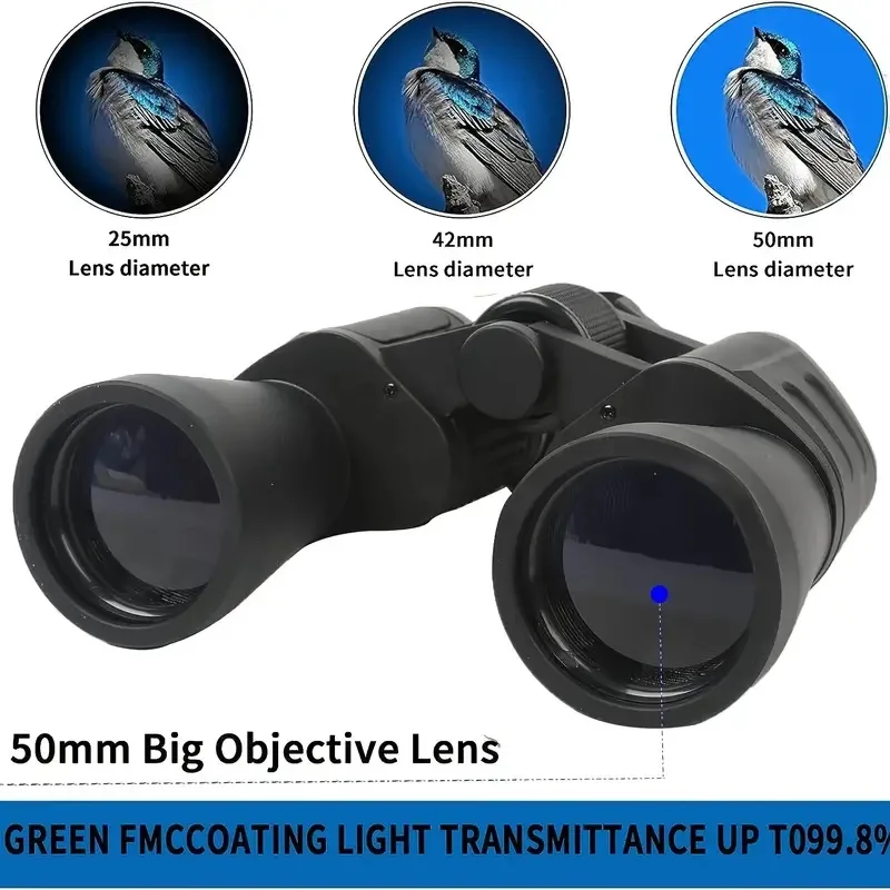Military 20x50 Powerful Long Range Binoculars Zoom HD BAK4-Prism High Magnification Professional Telescope for Hunting Tourism 5