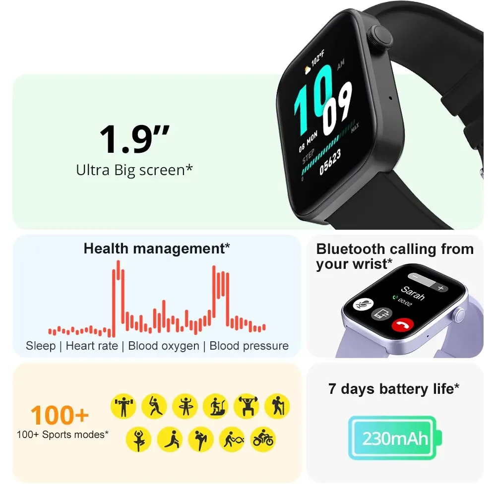 COLMI P71 Smart Watch Voice Calling Health Monitoring IP68 Waterproof Smart Notifications Voice Assistant for Men Women for smart watch