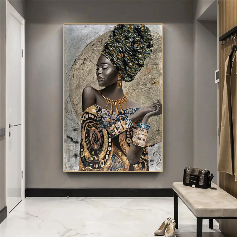 African Black Woman Graffiti Art Posters And Prints Abstract African Girl  Canvas Paintings On The Wall Art Pictures Wall Decor Painting   Calligraphy AliExpress