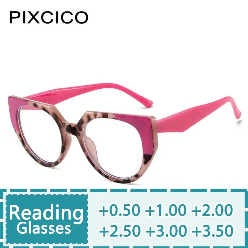 

R56954 Ladies Trend Reading Glasses Diopters +1.0 +2.0 +3.0 Fashion Colorful Tr90 Retro Leopard Presbyopic Eyeglass