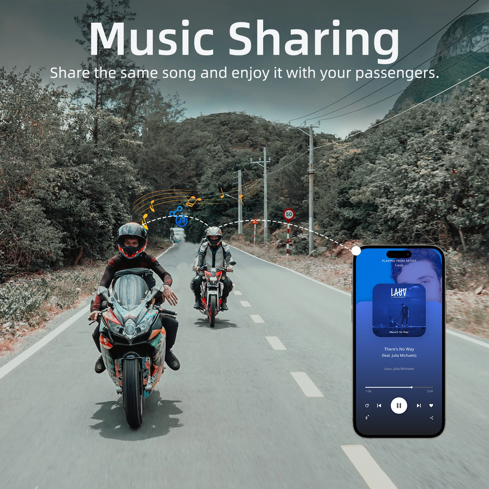 Wayxin T2 Motorcycle Helmet Bluetooth Headset Intercom 4 Riders_voghion.com