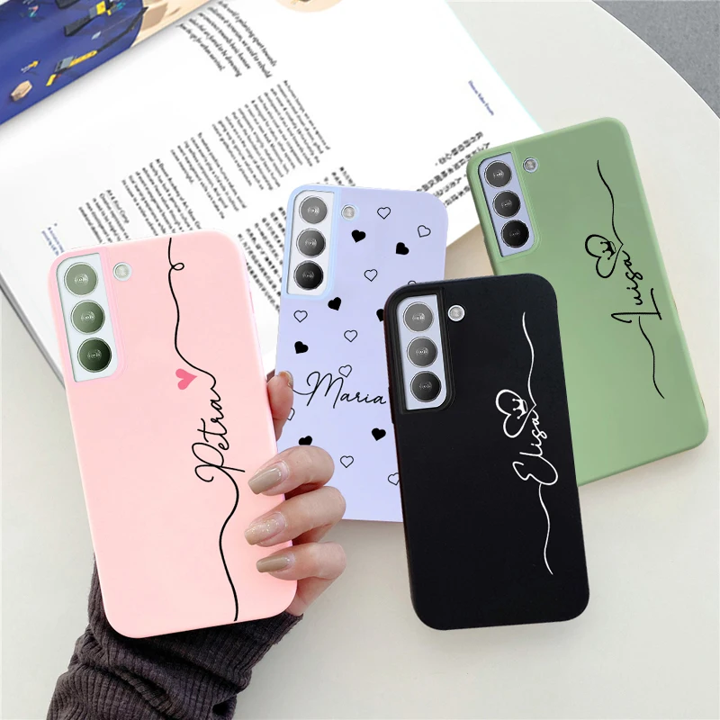 

Custom Name Personalized Cover For Samsung S22 Ultra Plus 5G Love Silicone Cover Case For Samsung Galaxy S22 S 22 Ultra Plus