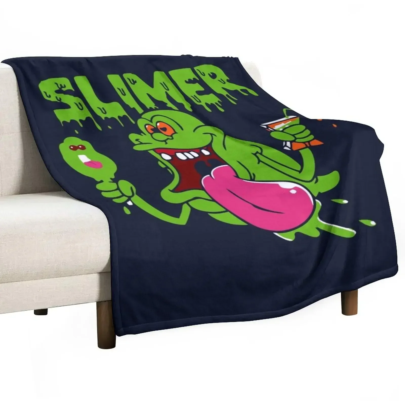 Slimer funny Throw Blanket Decoratives Sofa Quilt Multi-Purpose Decorative Throw Blankets