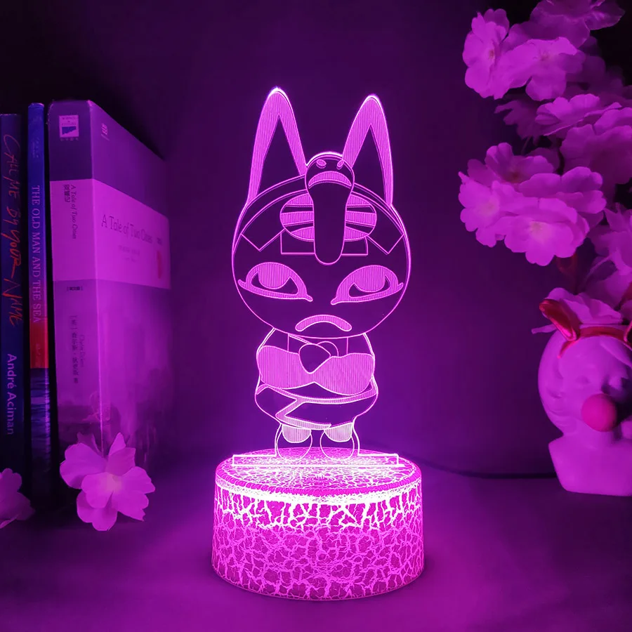 

Animal Crossing Ankha 3D Nightlight for Child Bedroom Decoration Cute Birthday Gift LED New Horizons Lamp Kids Lovely Present
