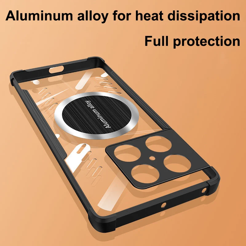 For OnePlus 10 Pro Case 1+10 Pro Aluminum Alloy Heat Dissipation Graphene Cooling Shell For OnePlus 10Pro Cover One Plus 10 Pro