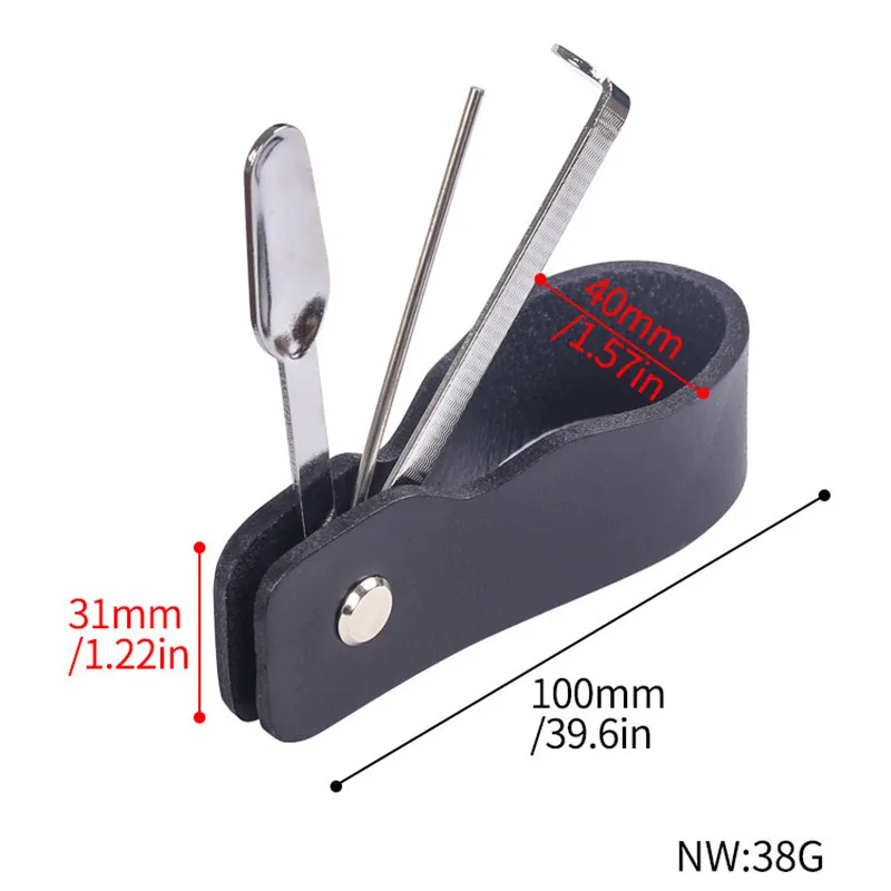Tobacco Smoking Accessories Smoking Pipe Cleaners 3 in 1 Cigar Cutter Tamper Scraper Multi Function Metal Tobacco Pipe Cleaner Genuine leather Smoking Pipes Stand Holder Rack
