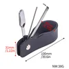 3 in 1 Cigar Cutter Tamper Scraper Multi Function Metal Tobacco Pipe Cleaner Genuine leather Smoking Pipes Stand Holder Rack 6