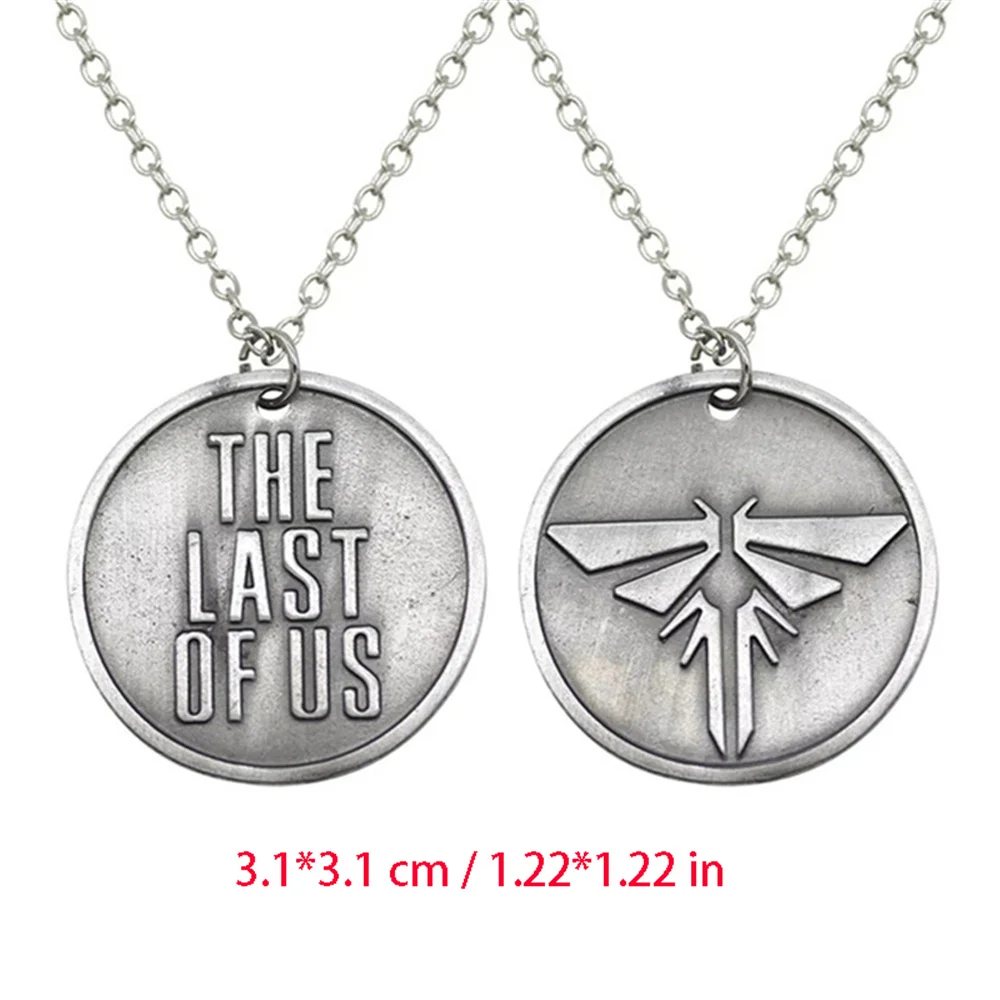 The Last Of Us 2 Keychain 1 Pc Dual Use Vintage ColourRound Pendants The Last Of Us Logo Statement Choker Collares Accessories