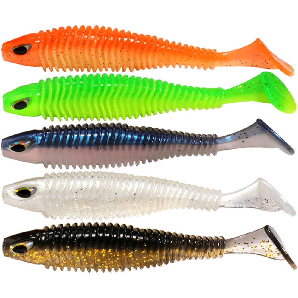 10 Leurres Souple Caoutchouc - 12cm/7g - Paddle Tail - Pêche Mer Et Rivière