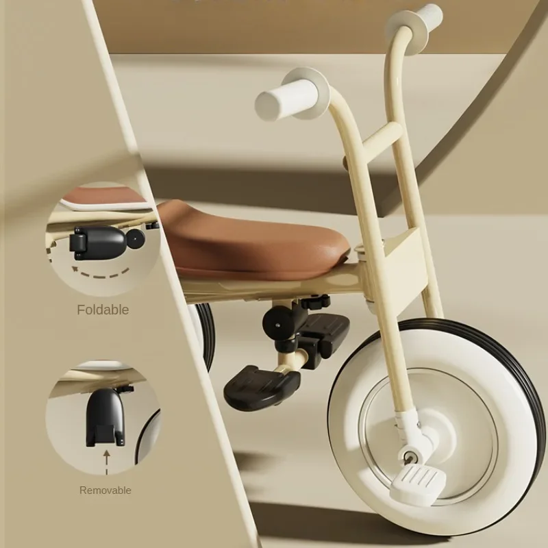 Multifunctional Children's Tricycle Lightweight Bicycle Three-wheeled Baby Stroller Baby Bicycle Can Be Pushed or Ridden