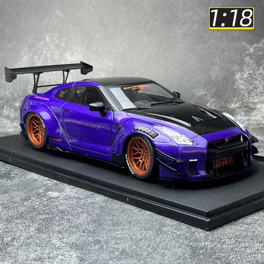 

SOLIDO 1:18 NISSAN GT-R (R35) LB Тип 2, модель автомобиля из сплава, спортивный автомобиль, статическое украшение, коллекция, праздничные подарки