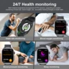 LIGE AMOLED Smart Watch ET585 Men ECG Blood Compositoin Health Monitoring Bluetooth Call Women Sports Fitness Tracker Smartwatch 4