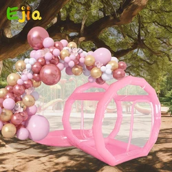 Inflatable Bubble House 10FT Pink Bubble Tent with Blower & Air Pump, Balloon Bubble House For Kids Birthday Party Adults Rental