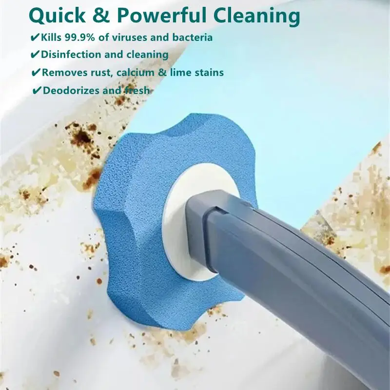 18 Pezzi Ricarica per Scopino Usa E Getta Testina Di Ricambio per Scopino Wc 3 Strati Spugna Bacchetta per Wc Ricariche Testina per Scarico a Pavimento Del Bagno Lavabo per Lavaggio a