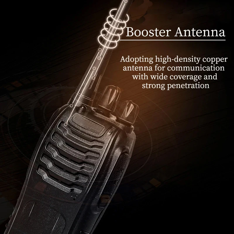 2PCS 12W UHF Two-Way Radio, Dual Band Walkie Talkie, 400-470MHz, Long Range Portable for Hunting, Outdoor & USB Charging