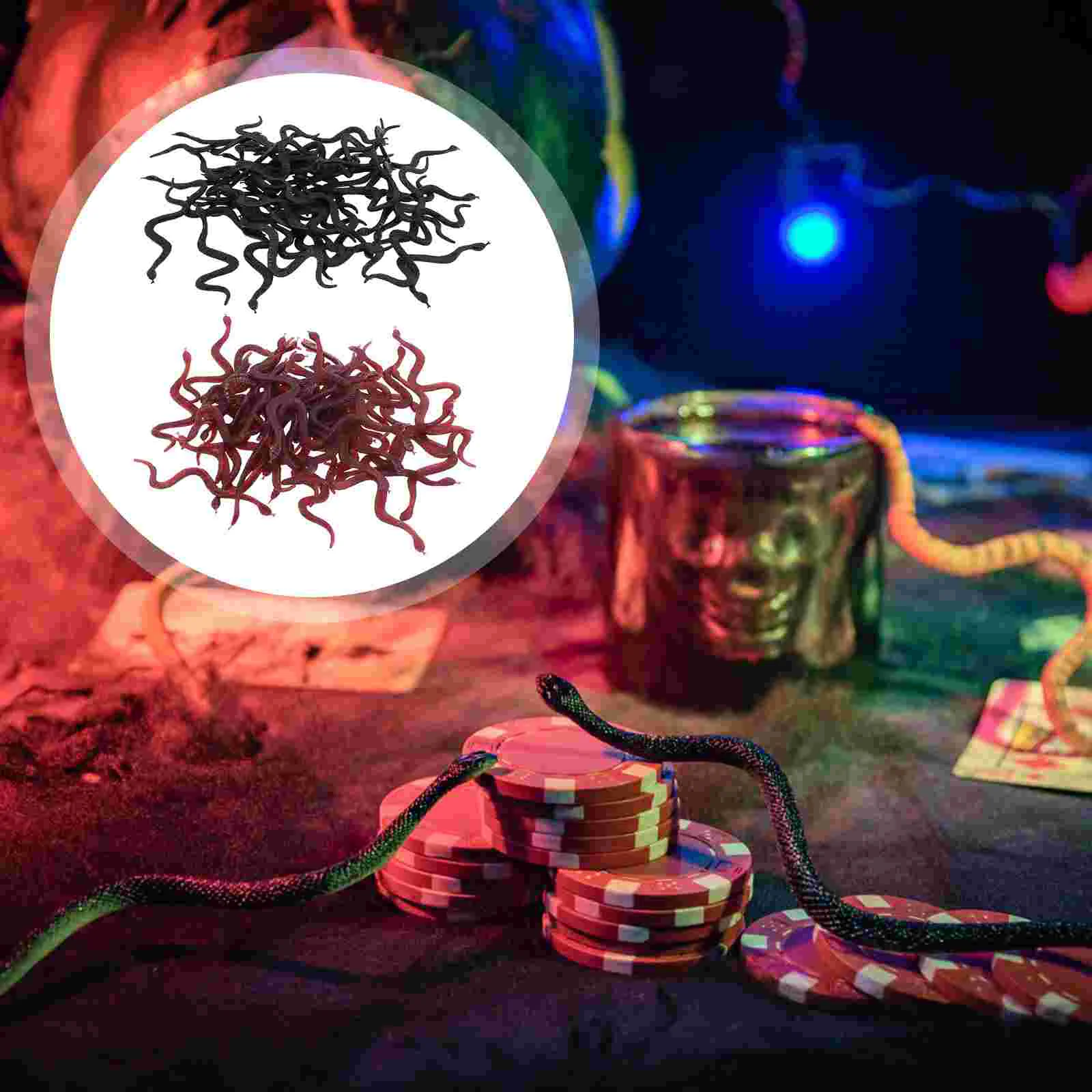 

Искусственные змеи на Хэллоуин, игрушки для розыгрыша на Хэллоуин, страшная Имитация животных, резиновая игрушка для розыгрыша на Хэллоуин