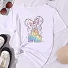 Summer Disney Micky Mouse Dreamy Castle Printed Kid T Shirt New Kawaii Cartoon Cotton Top Children Girl Clothing Baby Casual Tee 1