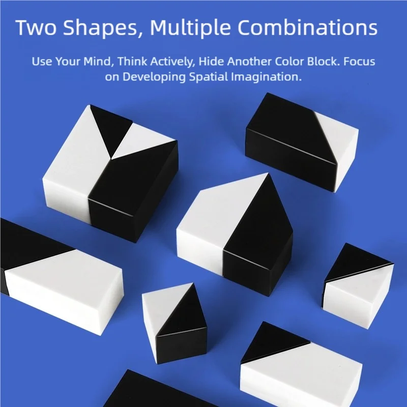Educational Black and White Building Block Puzzles, Educational Toys That Promote Learning, Entertainment, Intelligence, Manual and Mental Skills, Hand-Eye Coordination, Interaction, Interest Developm - 3