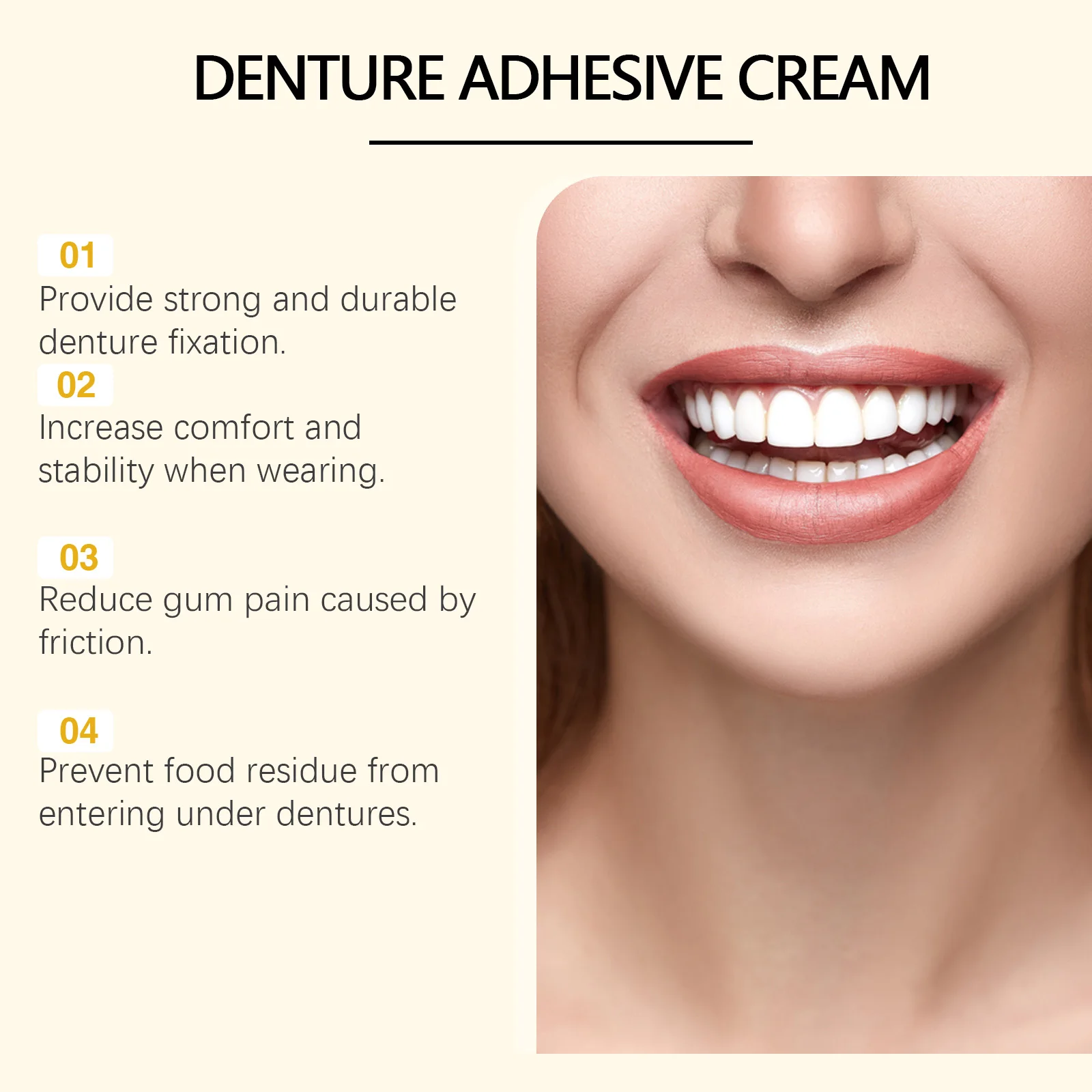 Thermoplastic Comfort Denture Adhesives Glue Teeth Care Denture Silicone Reline Kit Adhesive Cushion Friction Fixed Dentures