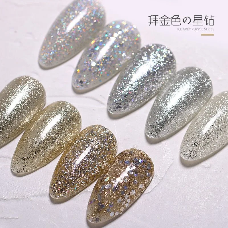 

8ml Reflective Glitter Gel Nail Polish Winter Color Sparkling Sequins Soak Off UV LED Varnish Nail Art Decoration SNJJ45