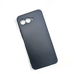 Frosted Silicone Phone Case - Soft Protective Cover for T - Mobile Revvl 8 5G (Black Frosted)
