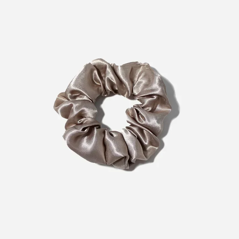 New French Retro Simple Ball Head Large Intestine Hair Tie Solid Vintage Satin Scrunchie Elastic Handmade Elastic Hair Bands