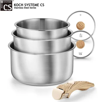 6‑Piece Stainless Steel Saucepan Set 1