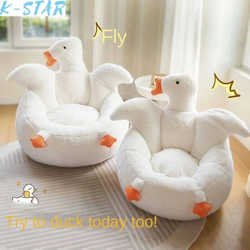 K-Star Children's Small Sofa Baby Tatami Cute Cartoon Velvet Goose Chair Bedroom Living Room Home Simple Lazy Sofa 2025 Hot Sale