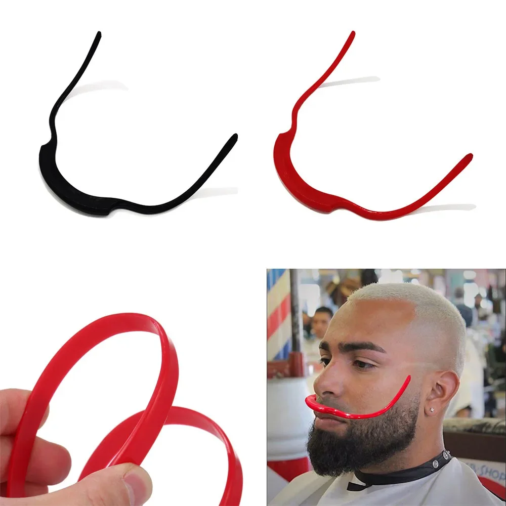 

2022 NEW Beard Shaping Tool Men's Beard Combs Plastic Hair Beard Trim Templates Stencils Mustache Styling Combs Barber Supplies